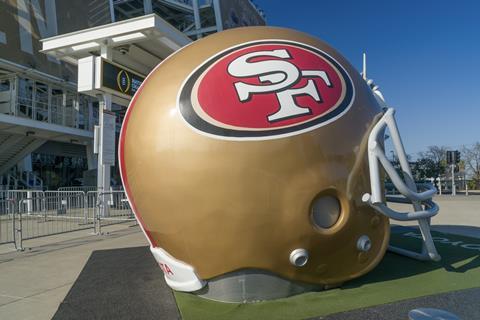 San Francisco 49ers giant helmet MUST CREDIT wolterke - Adobe Stock