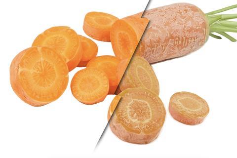 Food Freshly two-step wash process carrots