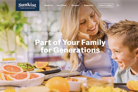 Sunkist refreshed website 2026