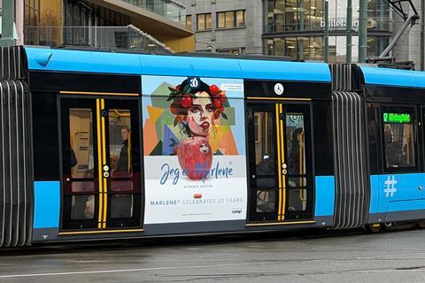 Marlene spring campaign Oslo trams