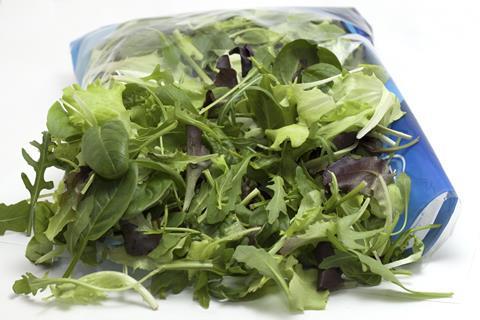 Bagged salad open mixed leafy greens Adobe Stock
