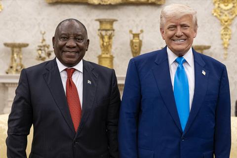 Cyril Ramaphosa meets Donald Trump 2025 MUST CREDIT The White House