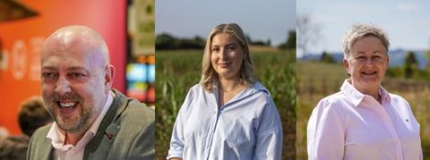 L-r: Mark Roberts, Rebecca Fox and Emma Wendon