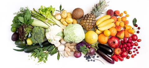verschiedenes Obst und Gemüse