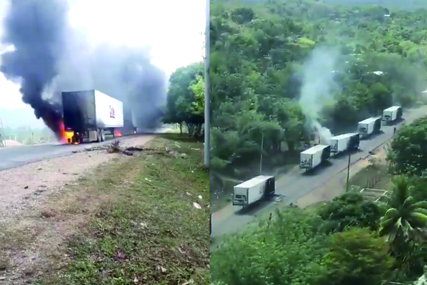 Dole containers set on fire in Honduras